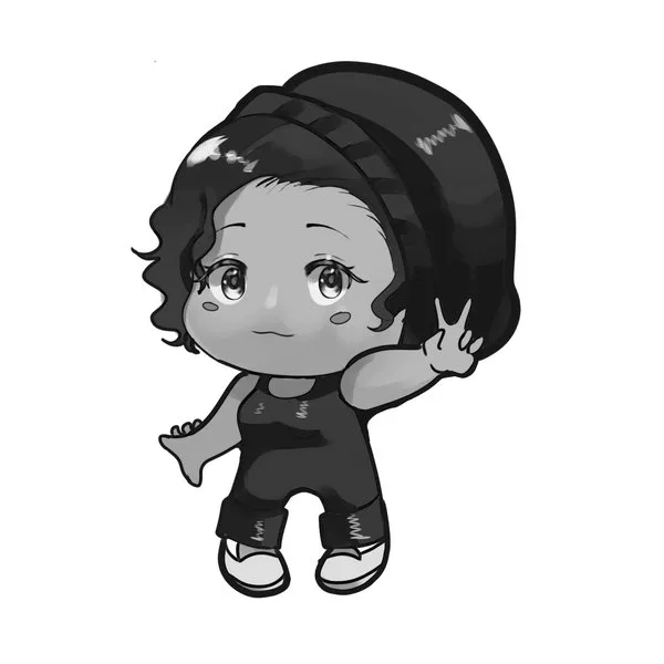 Chibi ilustração digital de Park Juju